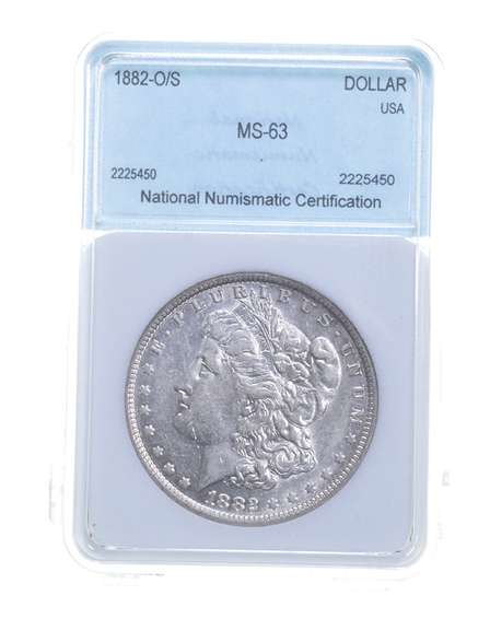 MS63 1882-O/S Morgan Silver Dollar - Graded NNC
