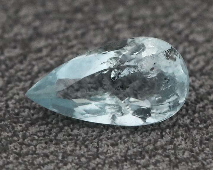 Ice blue! Unheated! .67ct Aquamarine pear