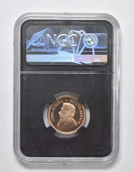 PF70UCAM 2019 South Africa 1/4 Krugerrand - Fine Gold - Signed - Graded NGC