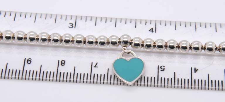 Tiffany & Co Love Tiffany Blue Heart Tag Bead Bracelet