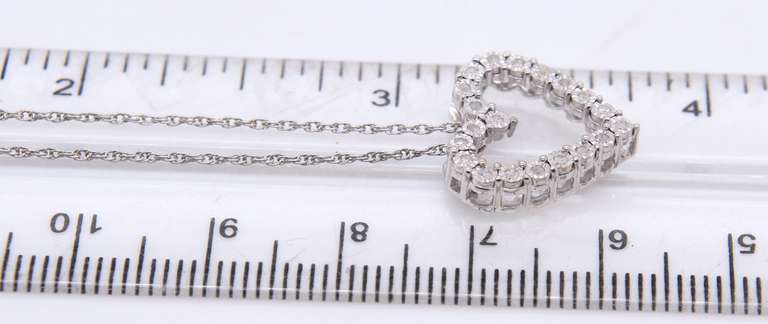 Sterling Silver 1/10cttw Diamond Pendant on Chain