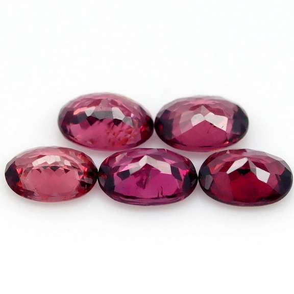 7.23ct premium cherry pink Rhodolite Garnet set
