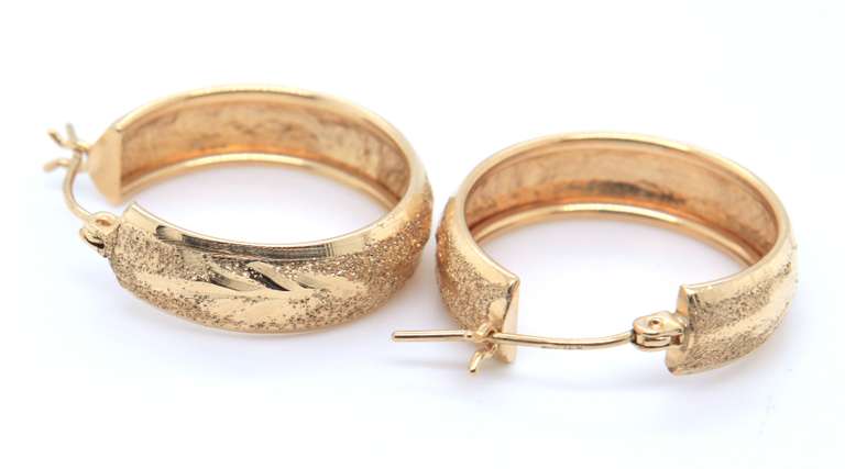 Handsome Yellow gold Hoop Earrings