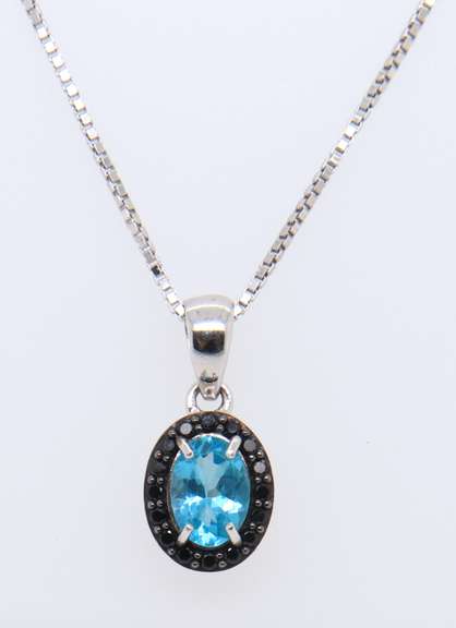 Sterling Silver Gemstone Pendant on Chain