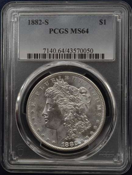 1882-S Morgan Silver Dollar PCGS MS64
