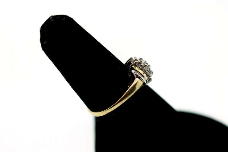 10k White and Yellow Gold Diamond Ring