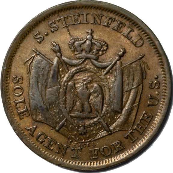 1863 S Steinfeld  NY City French Cognac Bitters Civil War Store Card