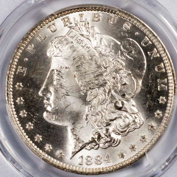 1884 0 Morgan Dollar PCGS MS64.