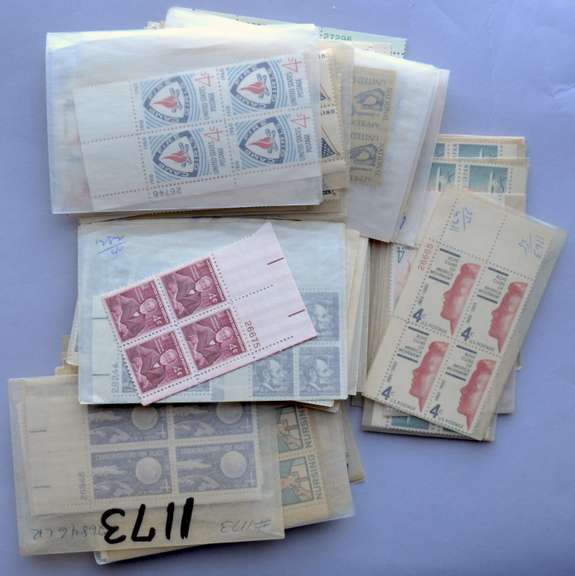200 4 Cent Mint US Plate Blocks $24 Face Value