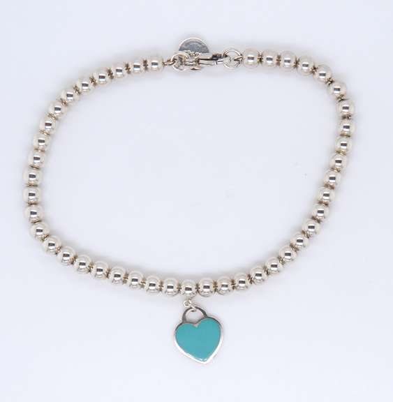 Tiffany & Co Love Tiffany Blue Heart Tag Bead Bracelet