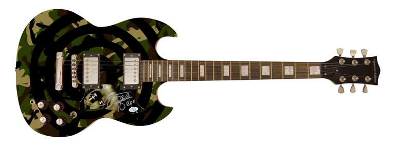 Zakk Wylde Black Label Society Autographed Signed Photo Guitar ACOA