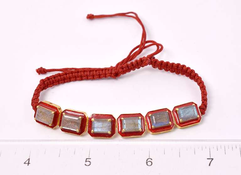Lavish Labradorite Bracelet in Gold Plated Sterling Silver