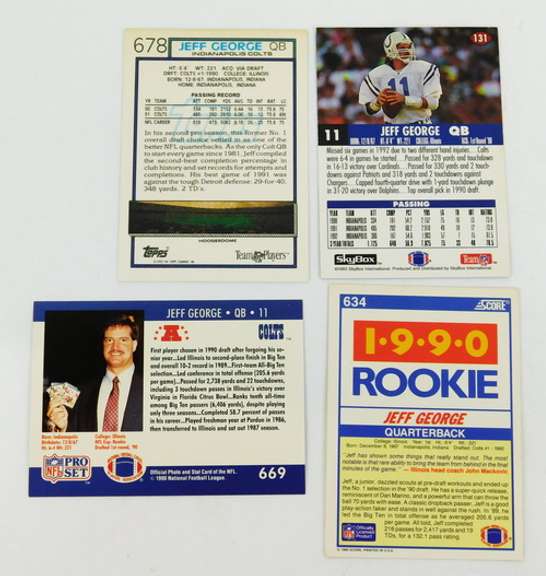 4 Jeff George Football Cards