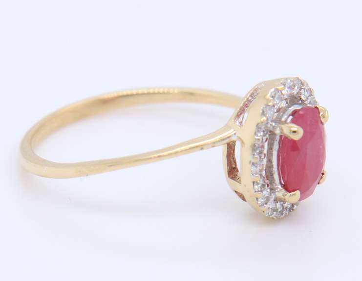 Fabulous Yellow Gold Ruby and Diamond Ring