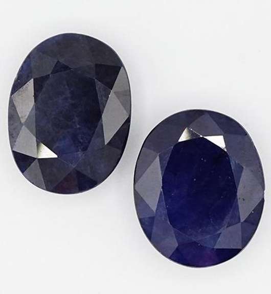 Very Nice 2 Royal Blue Sapphire Oval Cut