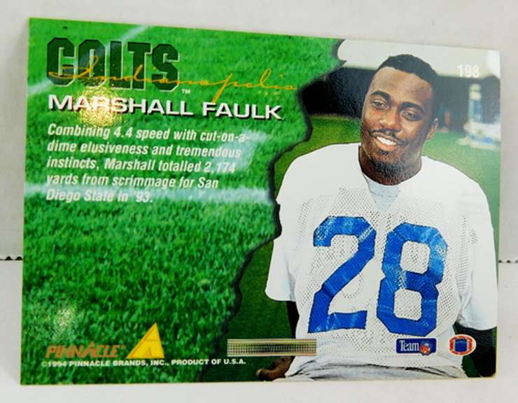 Marshall Faulk 1994 Pinnacle Rookie Football Card