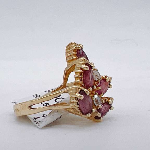 14kt Gold, Ruby, & Diamond Cocktail Ring