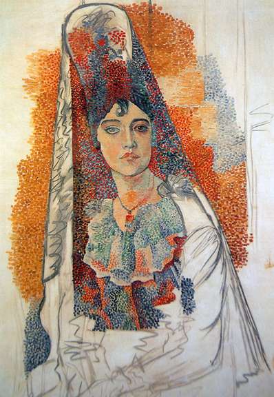 Pablo Picasso, Manola with Pointillist Technique