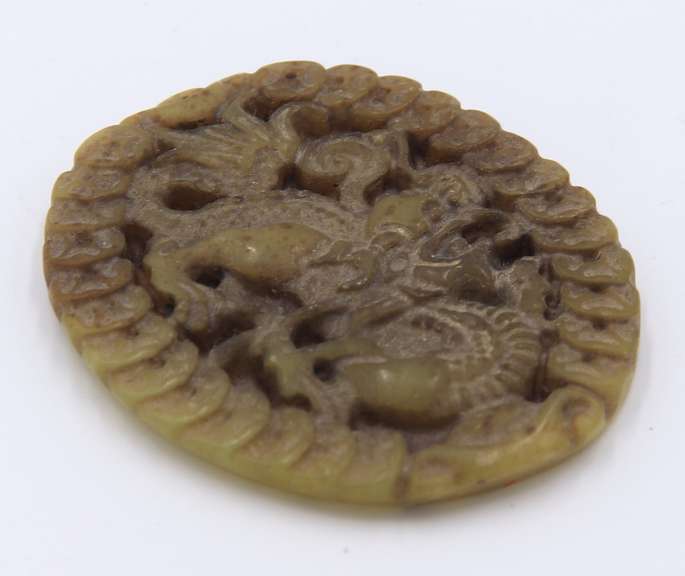 Nephrite Jade Stone Carved Pendant