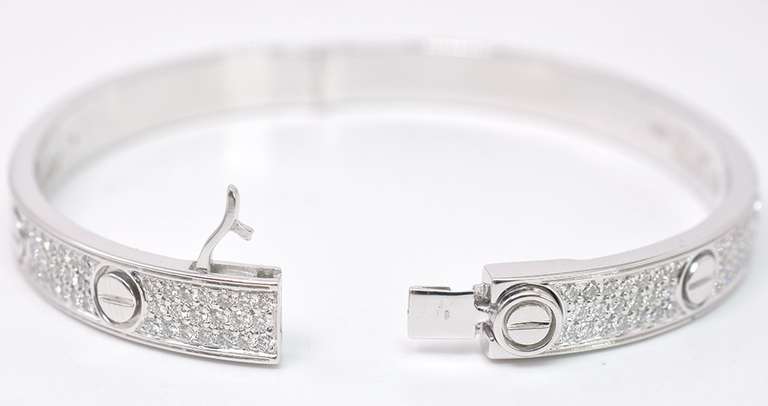 Incredible 18K White Gold Pave Diamond Bracelet