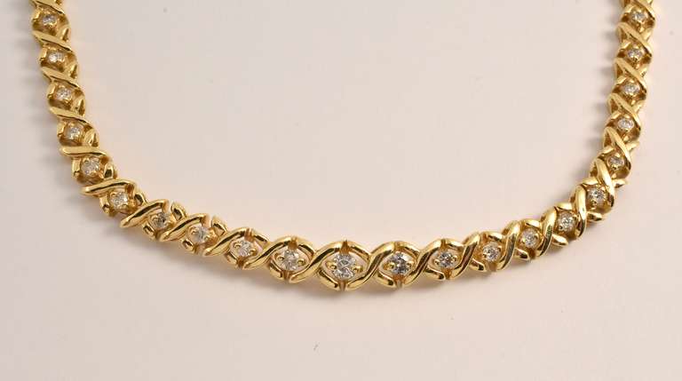 Pretty XOX Style Diamond Necklace