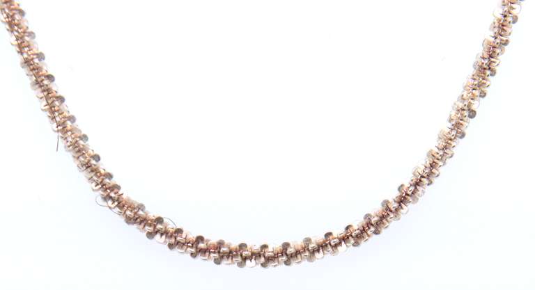 Vintage Italian Sterling Silver Popcorn Necklace