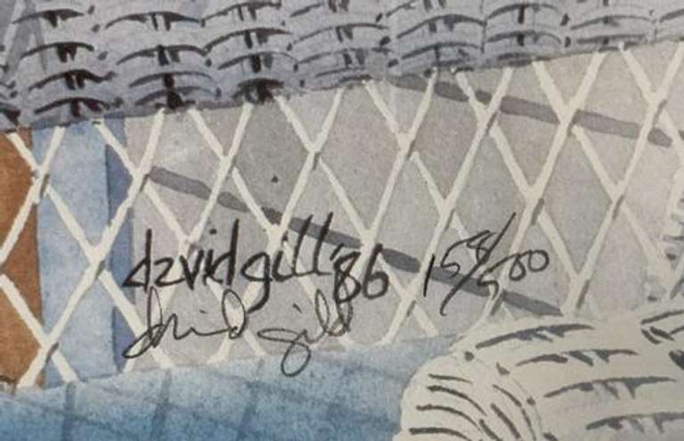 David Gill Limited Edition 158/500 Certified Lithograph