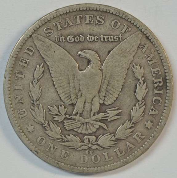 Key date 1882-CC Morgan Silver Dollar. Nice circ