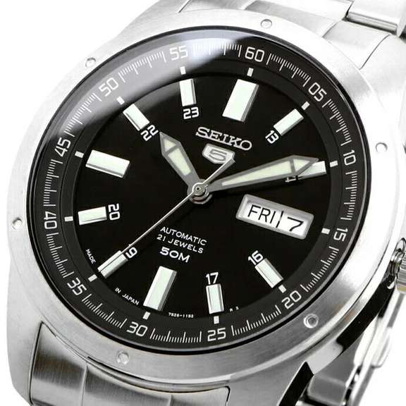 Seiko Automatic Black Dial, New In Box.