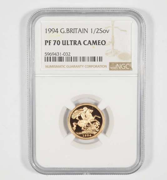PF70 UCAM 1994 Great Britain 1/2 Sovereign - Graded NGC