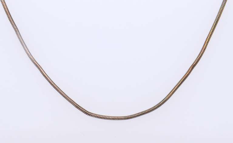 Vintage Sterling Silver Snake Chain Necklace