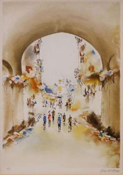 Ben Avram Color Lithograph Signed