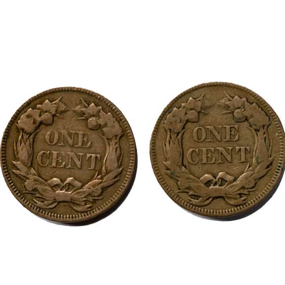 2 1857 Flying Eagle Cents