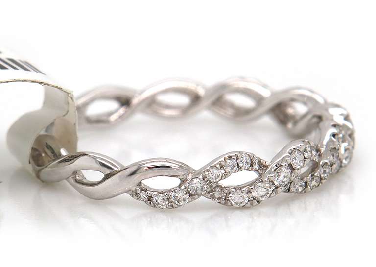 Dazzling White Gold Diamond infinity Eternity anniversary Band