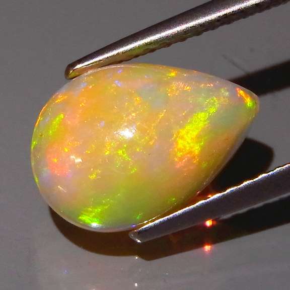 Pear cut 2.04ct floral fairy fire Welo Opal