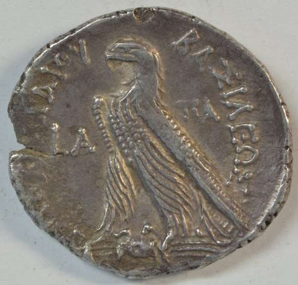 Scarce sharp Ptolemy VI Silver Tetradrachm, 180-170 BC.