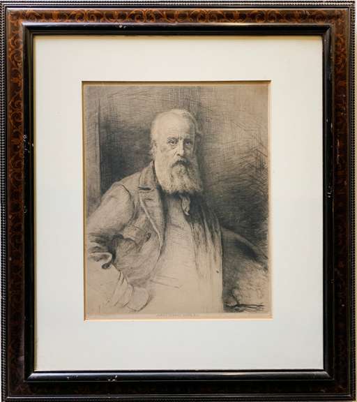 Vintage Portrait of James Clark Hook by J.E Millais