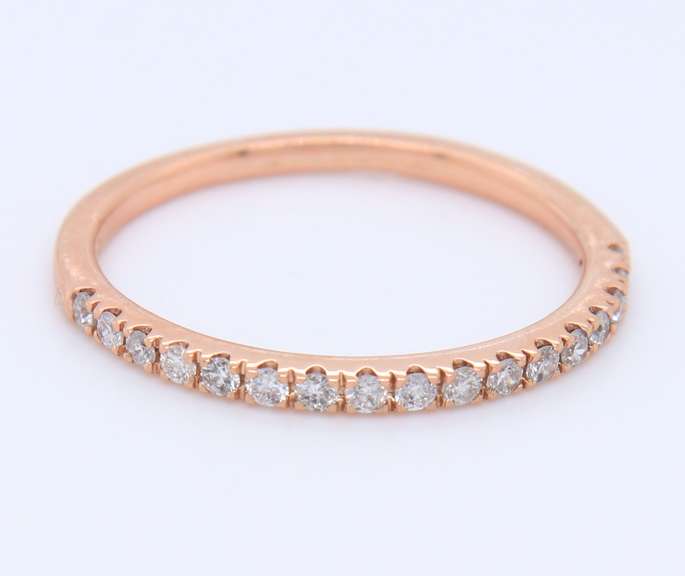 Fancy Rose Gold Diamond Band