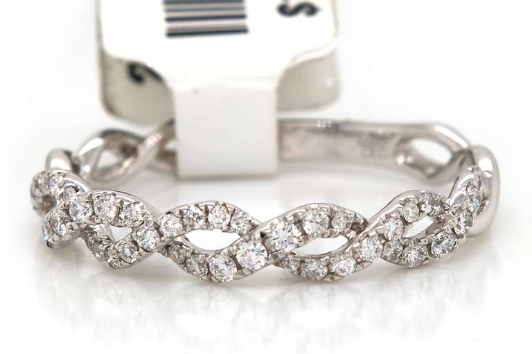 Dazzling White Gold Diamond infinity Eternity anniversary Band