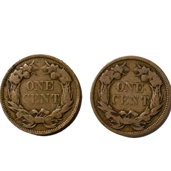 2 1857 Flying Eagle Cents