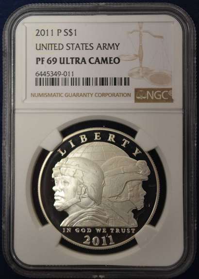 2011-P United States Army NGC PF69 Ultra Cameo