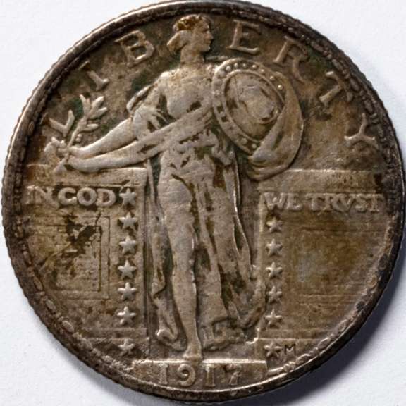 1917 D Type 2 Standing Liberty Quarter