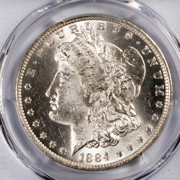 1884 0 Morgan Dollar PCGS MS63.