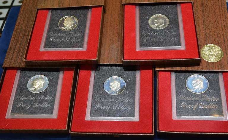 5x 1971 Proof Silver Eisenhower Dollars