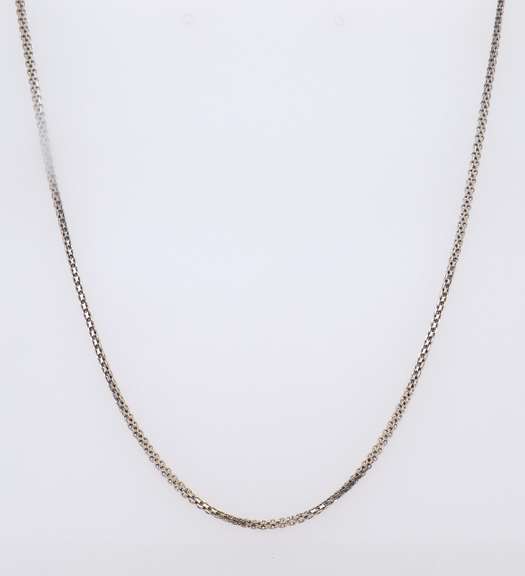 Italian White Gold Chain Necklace