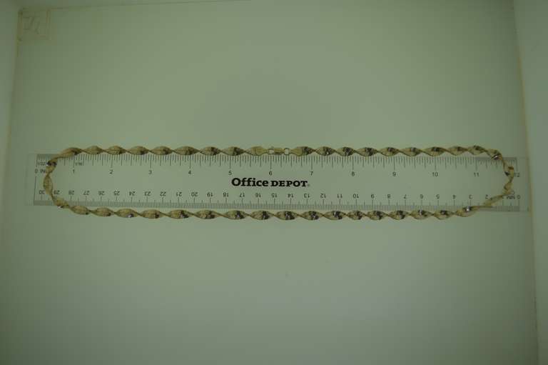 Italian Sterling Silver Twisted Omega Chain Necklace