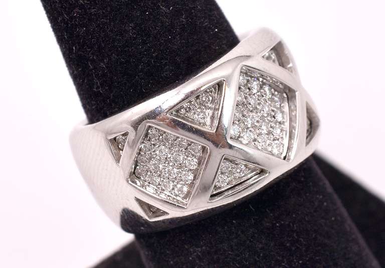 Pave Diamond Band Ring, 18KT