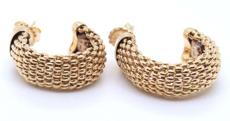 Charming 18kt Mesh Earrings