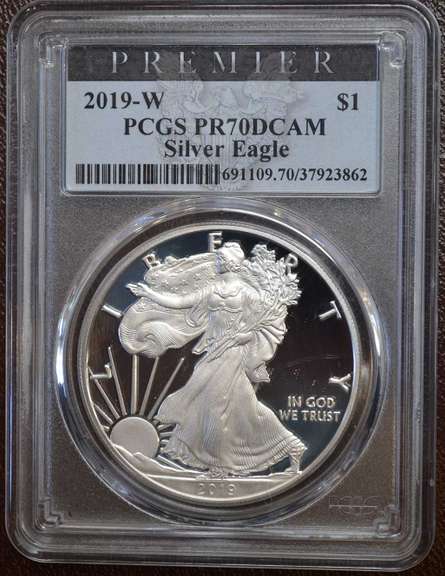 2019-W Proof American Silver Eagle PCGS PR70DCAM