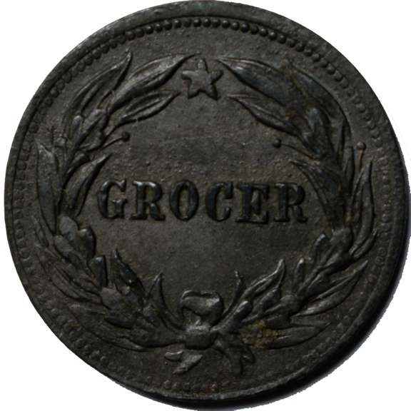 1863 Wm Thierbach  NY City Grocer Civil War token